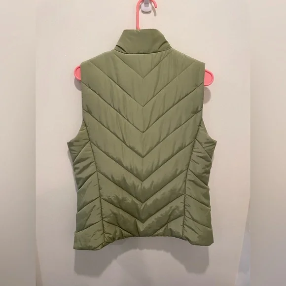 MICHAEL Michael Kors Olive Quilted Vest Womans Size M - Picture 2 of 3